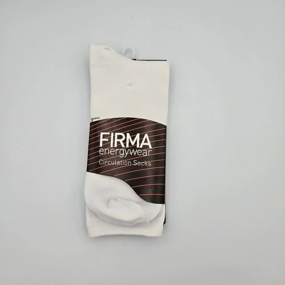 FIRMA Energywear Circulation Socks White Large Emana Smart Yarn Compression